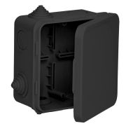 Коробка распаячная ОП 100х100х50 IP54 КМ41256 откид. крышка 8 гермовводов черн. IEK UKO31-100-100-050-K02-54