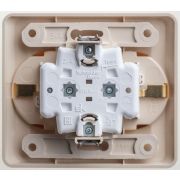 Розетка 2-м СП Этюд 16А IP20 250В с заземл. без защ. шторок крем. SE PC16-007K