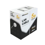 Кабель витая пара F/UTP кат.5e 2х2х24AWG solid CCA PVC INDOOR омедненный сер. (м) PROCONNECT 01-0121-3