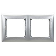 Рамка 2-м Valena горизонт. алюм. IEK 770152
