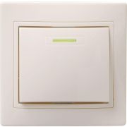 Выключатель 1-кл. СП Кварта 10А IP20 ВС10-1-1-ККм с индикацией крем. GENERICA EVK11-K33-10-DM