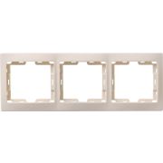 Рамка 3-м КВАРТА РГ-3-ККм горизонт. крем. GENERICA EMK30-K33-DM