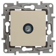 Розетка телевизионная оконечная TV СП Etika 5дБ 5-862МГц механизм сл. кость IEK 672365