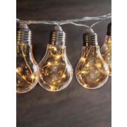 Гирлянда светодиодная «Лампочка» 40LED бел. на солнечной батарее аккумулятор AA NI-MH 600мА.ч КОСМОС KOC_SOL221