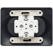 Розетка 2-м СП Glossa 16А IP20 250В без заземл. шоколад SE GSL000820