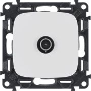 Розетка телевизионная TV 1-м Valena Allure 0-2400МГц с топологией «звезда» с лицев. панелью механизм бел. Leg 753751