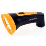 Фонарь аккумуляторный LED3804M 4LED аккум. SLA 220В пластик. черн./желт. (кор.) Ultraflash 12867