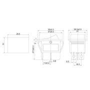 Выключатель клавишный 250В 20А (4с) ON-OFF красн. с подсветкой (RWB-502 SC-767 IRS-201-1) Rexant 36-2340