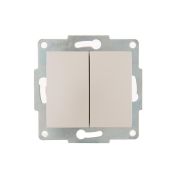 Выключатель 2-кл. 1п СП Karina 10А IP20 механизм жемчуж./бел. перламутр. LEZARD 707-3088-101