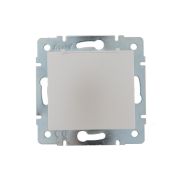 Розетка 1-м СП Karina с заземл. с крышкой термопласт механизм жемчуж./бел. перламутр. LEZARD 707-3088-123B