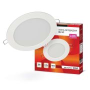Светильник светодиодный RLP-VC 12Вт 6500К IP40 960лм 230В 145мм круглый встраив. панель бел. IN HOME 4690612024530