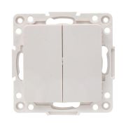Переключатель проходной 2-кл. Стокгольм 10А винтов. клеммы механизм бел. PROxima EKF EYV10-027-20