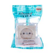 Розетка 1-м СП Vesna с заземл. защ. шторки ПБТ механизм крем. LEZARD 742-0388-124B