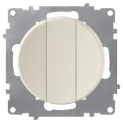 Выключатель 3-кл. СП Florence 10А IP20 механизм беж. (1E31901301) OneKeyElectro 2172803