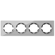 Рамка 4-м Garda горизонт стеклянная сер. 2E52401302 OneKeyElectro 2234937