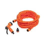 Набор поливочный растягивающийся шланг 20м пистолет 7 режимов соединитель ЧЕТЫРЕ СЕЗОНА 62-0258