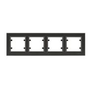 Рамка 4-м Karea горизонт. дым. металлик Makel 56050704
