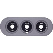 Рамка 3-х постовая пластик титан Bironi BF1-630-26