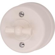 Выключатель проходной 1-кл пластик песочн. зол. Bironi B1-201-24