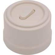 Выключатель 1-кл. (клавишный) пластик песочн. зол. Bironi B1-220-24