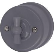 Выключатель 2-кл. пластик титан Bironi B1-202-26