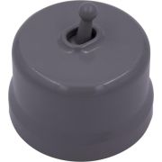 Выключатель 1-кл. (тумблерный) пластик титан Bironi B1-230-26