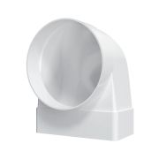 511СК10ФП, Соединитель угловой 90°, плоского воздуховода с круглым пластик, 55х110/D100